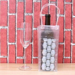 Portable PVC Chilling Wine Bottle Freezer Bag in White